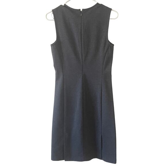QOR Ponte Sheath Dress Womens XS Heather Gray Sleeveless Simple Basic Classic - Picture 2 of 10